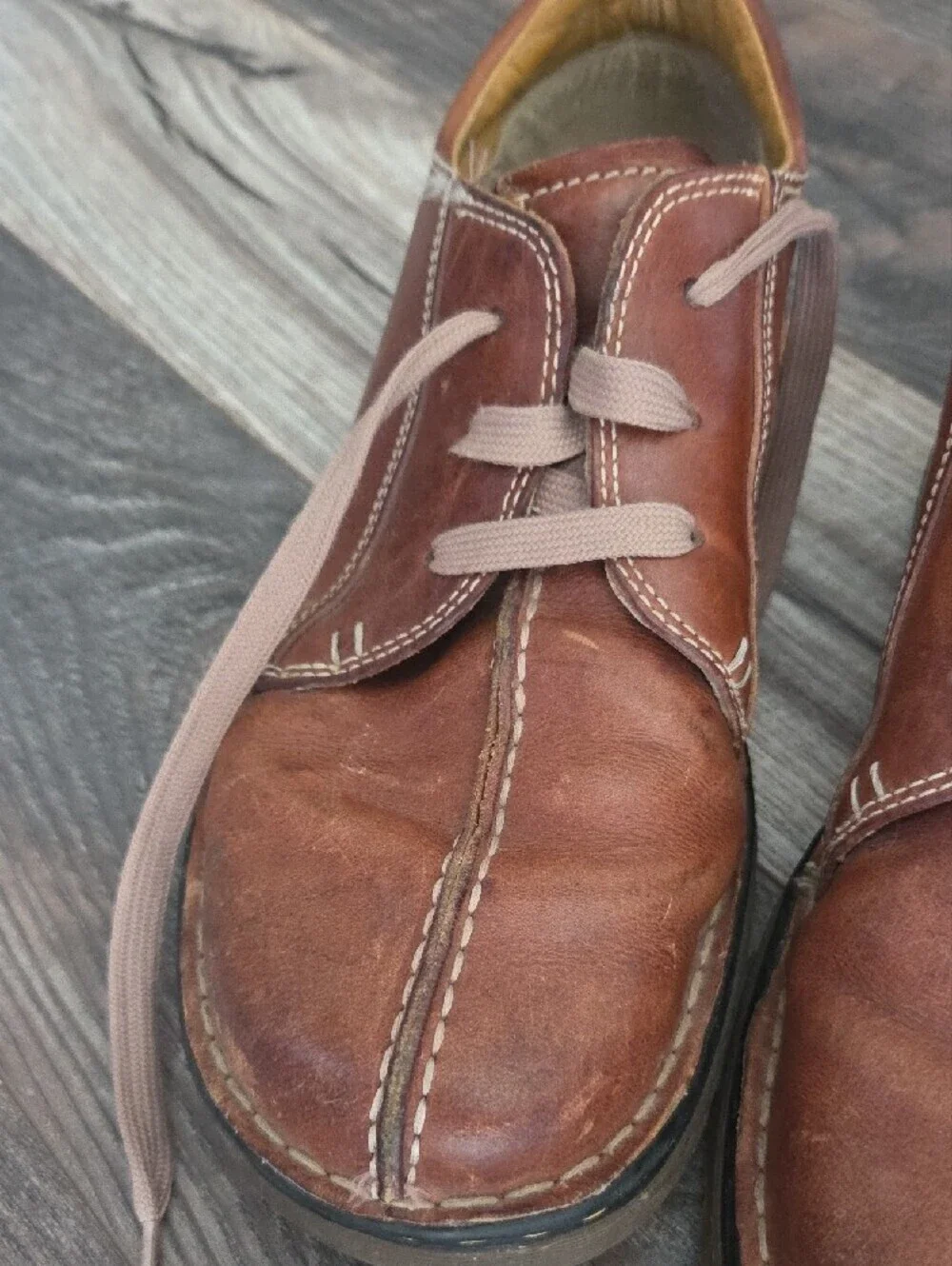 Dr. Martens Brown Leather Lace-Up  Shoes